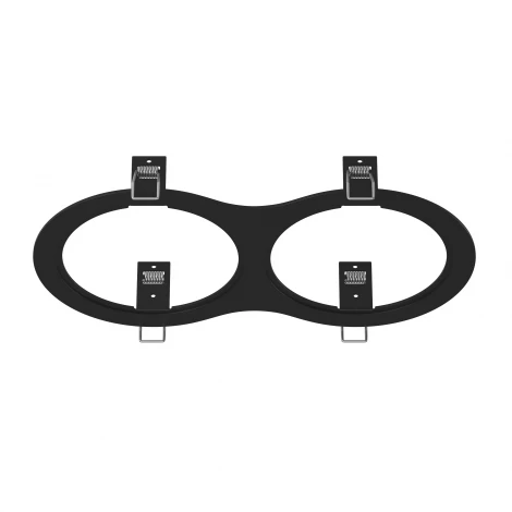 Рамка для двух встраиваемых светильников Lightstar Intero, овал, черный