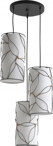 Подвесной светильник ST Luce Root SL6228.403.03 Черный/Бежевый E27 3*60W (220V, на проводе)