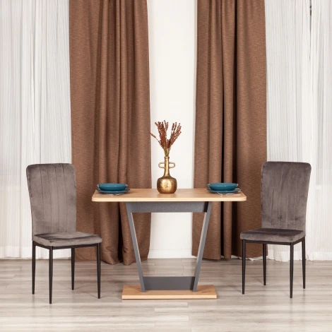 Кухонный стол Tetchair TIBI (ЛДСП/Дуб артисан,Графит)