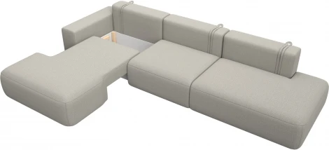 Диван угловой Лига-036 НПБ Модерн Лонг левый угол Лига Диванов (Рогожка) арт.125470L