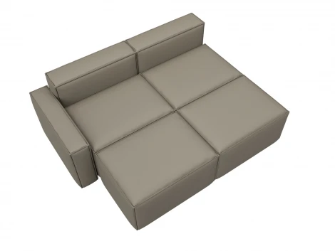 Диван угловой модульный Лига-063 угол левый (ДСП/Пластик/Экокожа/Бежевый) Лига Диванов 129788L