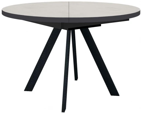 Стол DikLine RD100 Хромикс белый,опоры черные