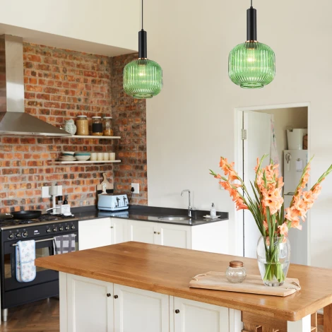 Подвесной светильник Eurosvet Bravo 50182/1 зеленый (220V, на проводе, шар)