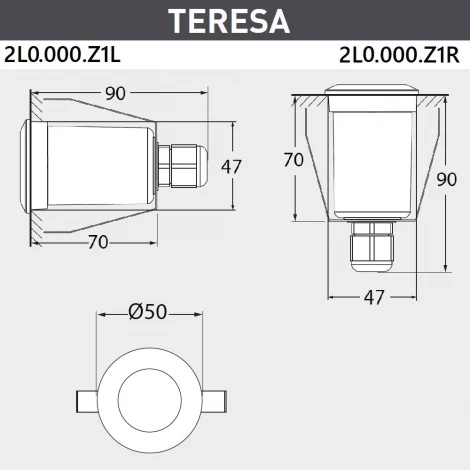 Встраиваемый светильник уличный Fumagalli Teresa 2L0.000.000.AXZ1L (220V, круглые, IP67)