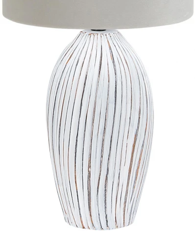 Настольная лампа Escada Amphora 10172/L White 1x40Вт, Е27, керамика/металл/ткань, белый/золото