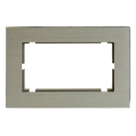 Рамка на 2 поста (серебро) Stekker Катрин 50031