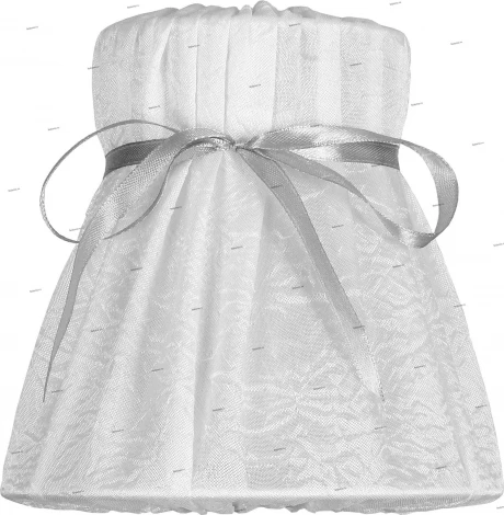 Абажур Аврора, белый с серебром