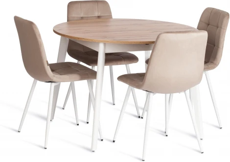 Стул CHILLY (mod. JSC-220) Tetchair (Велюр,Металл /Бежевый) арт.24342