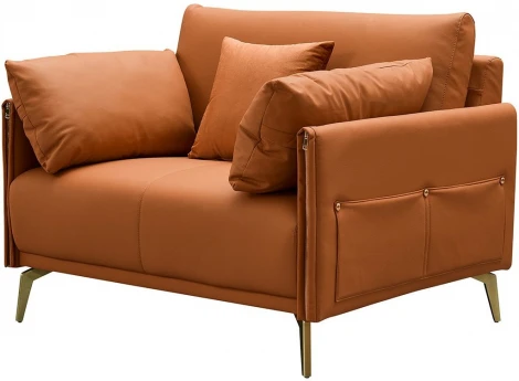 Кресло ESF CALIFORNIA NAPPA SF002 коричневый 6606/Кожа