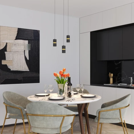 Светильник подвесной Novotech Aristo 359340 OVER черный LED 10W/3W 3000K 1090Лм 220V (на проводе, круглые)