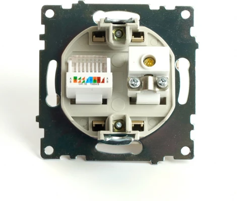 ТВ-розетка и Ethernet RJ-45 (золото) Stekker Катрин 49230