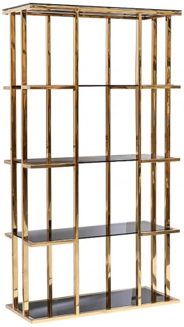 Стеллаж Garda Decor 46AS-SH1537-GOLD (Золото/Золото,Черный)