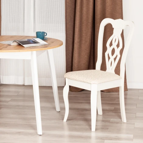 Стул - Афродита/ Aphrodite / 1 шт. в упаковке (Дерево гевея /Белый)