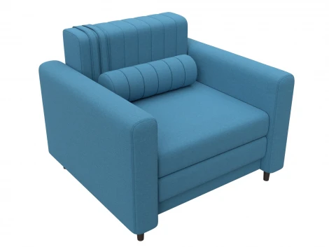 Кресло Лига-070 (ЛДСП,Брус,Фанера/Дерево/Рогожка/Голубой) Лига Диванов 132545