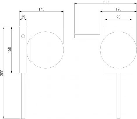 Настенный светильник Eurosvet Fredo 40036/1 белый (220V, шар)