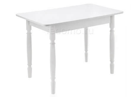 319903 Обеденный стол из дерева Woodville Вуди белый глянец 319903