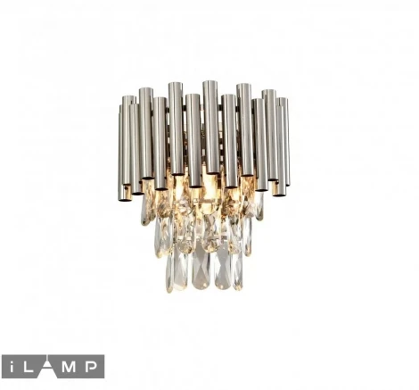 Каскадное бра iLamp Savage W9510-1 NIC (220V, хрусталь, подвески)