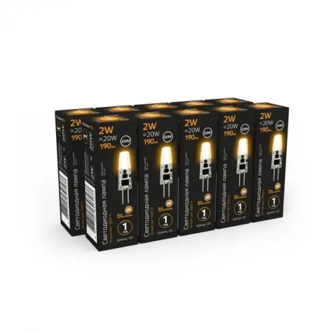 Лампочка светодиодная G4 1,5 Вт 190 lm 2700K теплое белое свечение Gauss 107707102