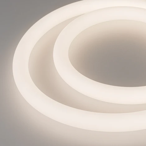 Светодиодная лента герметичная МУНLIGHT-TOP-A336-D25mm 24V Day4000 360deg (14.4 W/m, IP65, 2835, 5m, wire x2) (Arlight, Прямой вывод кабеля) 036273