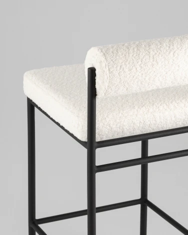 Стул полубарный Stool Group Балла букле молочный УТ000041907