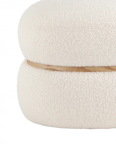 Пуф Полли L тедди белый УТ000036428