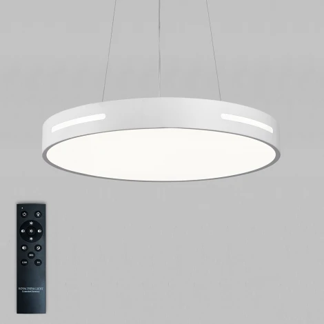 Подвесной светильник с пультом ДУ 140W, белый, LED Natali Kovaltseva INNOVATION STYLE 83138 (регулировка яркости, 220V, на тросе, круглые)