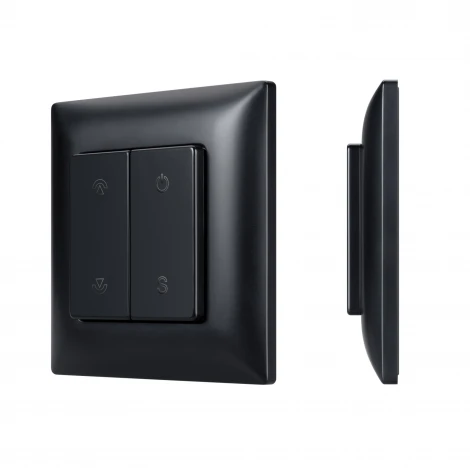 Кнопочная панель INTELLIGENT ARLIGHT SMART-RF-801-22-1G-DIM-SUF Black (3V, 2.4G) (IARL, IP20 Пластик) 059068