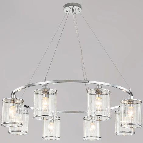 Подвесная люстра ILLUMICO IL1182-8P-79 CR (220V, на тросе)