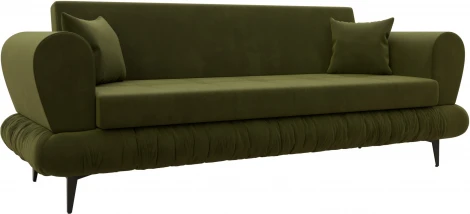 Диван-книжка Лига-045 (Зеленый/Микровельвет) Лига Диванов арт.122333