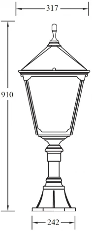 Наземный фонарь Oasis Light QUADRO XL 79904XL Bl (220V, фонарь, IP44)