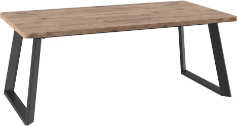 Стол Мебвилл Гранд 200, Дуб Веллингтон, Черный