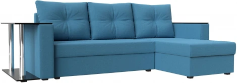 Диван угловой Атланта Лайт правый угол (Голубой/Рогожка) Лига Диванов арт.121165