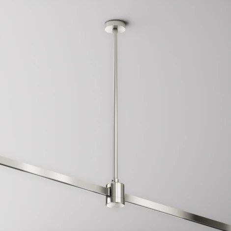 Крепление потолочное Medium 360мм с прямым коннектором питания Flarity платина Maytoni Accessories for tracks Flarity TRA158C-IPCL1-PT (24V)