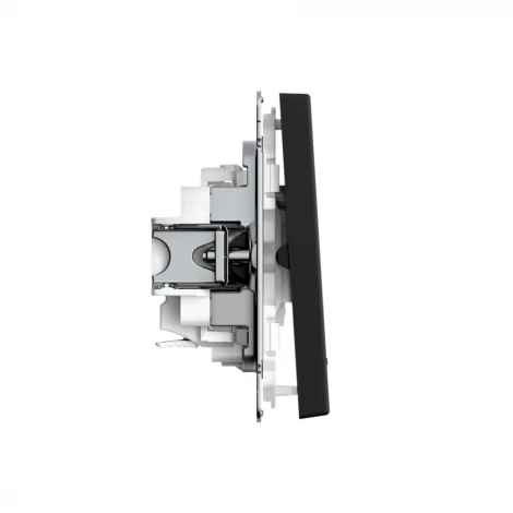 Выключатель двухклавишный с подсветкой (карбон) Systeme Electric GAL001053S