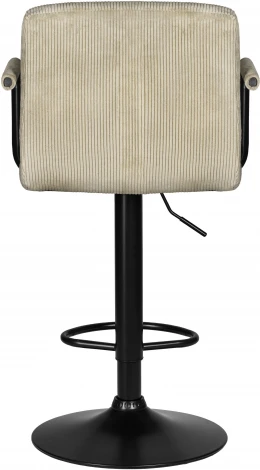Стул барный DOBRIN KRUGER ARM BLACK (бежевый вельвет (LAR-E2041-04))