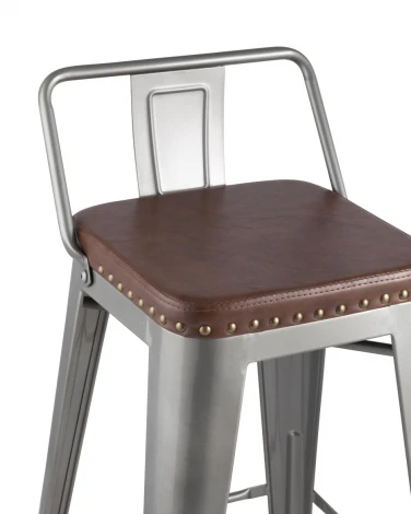 Полубарный стул Tolix Soft Серебристый