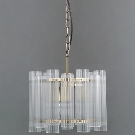 Подвесная люстра ILLUMICO IL0686-3PSQ-24 AB LYRA (220V, хрусталь, на цепи)