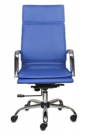 Кресло руководителя Бюрократ CH-993 оранжевый эко.кожа крестовина металл хром