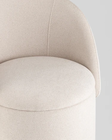 Пуф-трансформер Таунсвилл вращающийся с ящиком букле молочный Stool Group УТ000042268