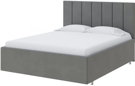PROxSON Кровать Modern Large (Ткань: Велюр Forest 17 Серый) 200x200