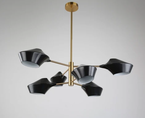 Потолочная люстра Lumina Deco Romina LDP 6037-6 BK+GD
