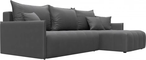 Диван угловой Лига-054 НПБ угол универсальный Лига Диванов (Замша) арт.129044