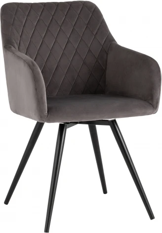 Стул вращающийся Дастин велюр тёмно-серый УТ000036173