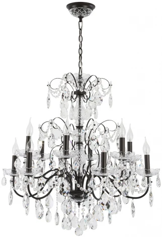 Подвесная люстра Crystal Lux ODELIS SP12 BROWN (220V, подвески, на цепи, подсвечник, свеча)