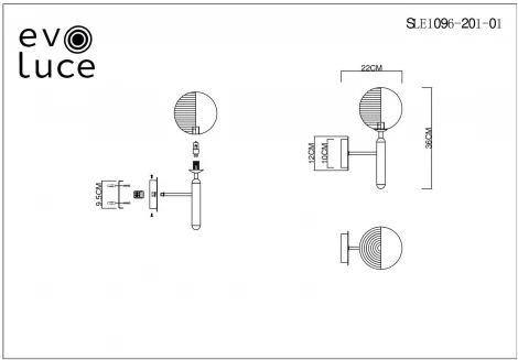 Бра Aveiro SLE1096-201-01 Evoluce (220V, шар)