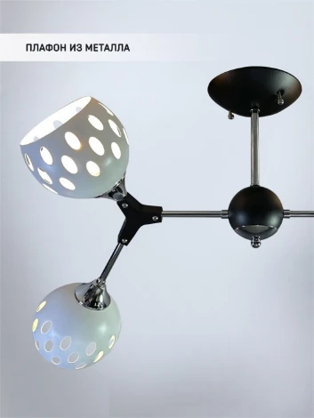 Потолочная люстра на штанге Wedo Light Berta WD3564/4C-BK-CR-WT