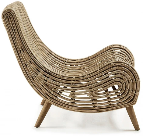 Кресло La Forma (ex Julia Grup) Tika (Ротанг,Дерево,Тростник,Красное дерево)