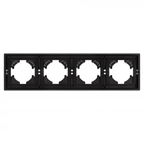 Рамка пластиковая FRM-TENDO-SFPL-4-BK (Arlight, Матовый черный) 054654