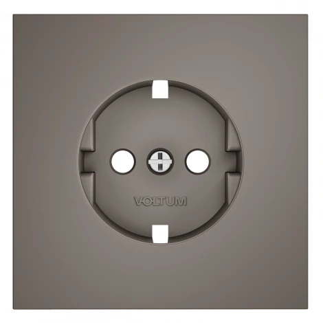 Накладка для розетки с заземлением (капучино) Voltum S70 VLS000614