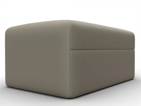 Модуль пуф Лига-060 НПБ (ЛДСП,Брус,Фанера/Пластик/Экокожа/Бежевый) Лига Диванов 130080